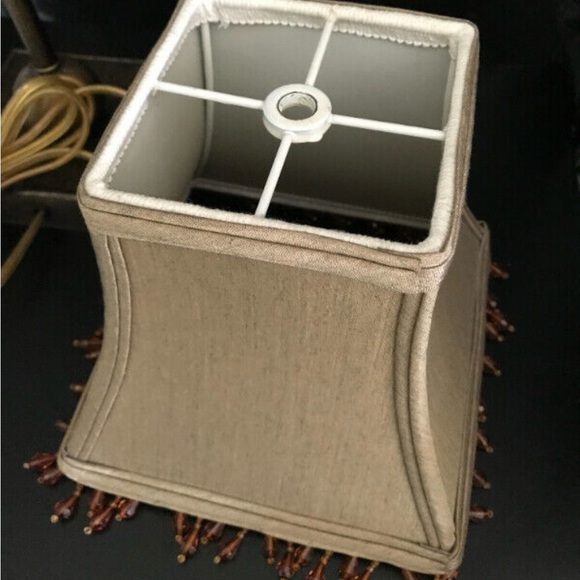 Beaded shade lamp 28” tall - Picture 4 of 7